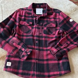Globe Red and Black Plaid Wanderer Shacket